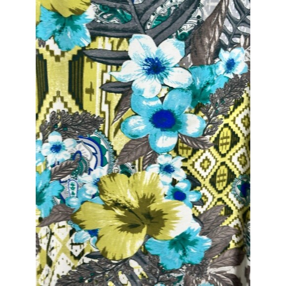 Jean-Pierre Klifa Top Sz L Floral Geometric Pattern - Picture 2 of 7